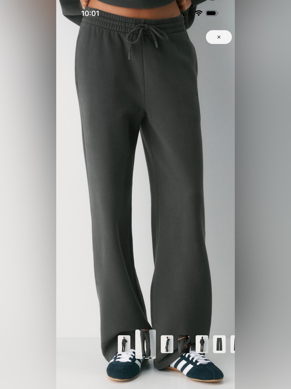 NWT Aritzia Cozy Sweatfleece Boyfriend Wide Sweatpant in vintage black